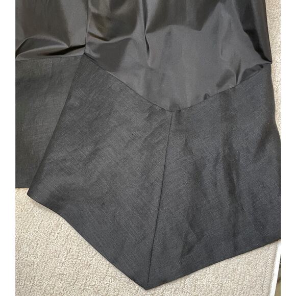 Shamask Black Silk Linen Dress 10 12 14 NWT $1600 Evening - Picture 13 of 16